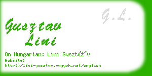 gusztav lini business card